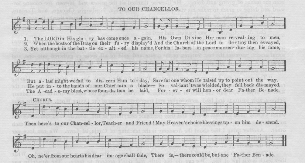 Song honoring the Chancelor